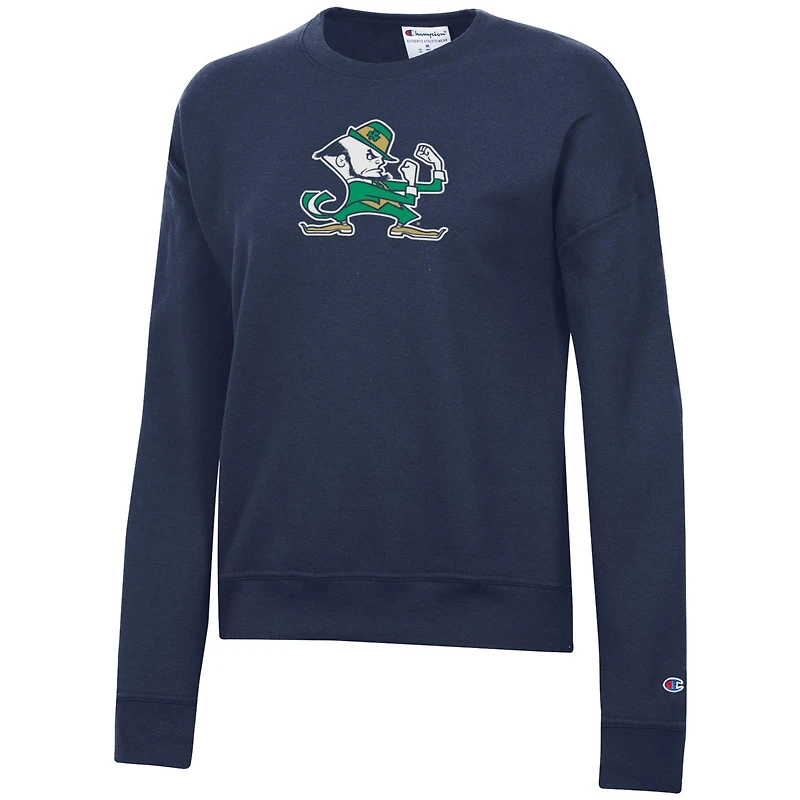 Women's Champion Navy Notre Dame Fighting Irish Powerblend Sweatshirt
