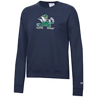 Women's Champion Navy Notre Dame Fighting Irish Powerblend Sweatshirt
