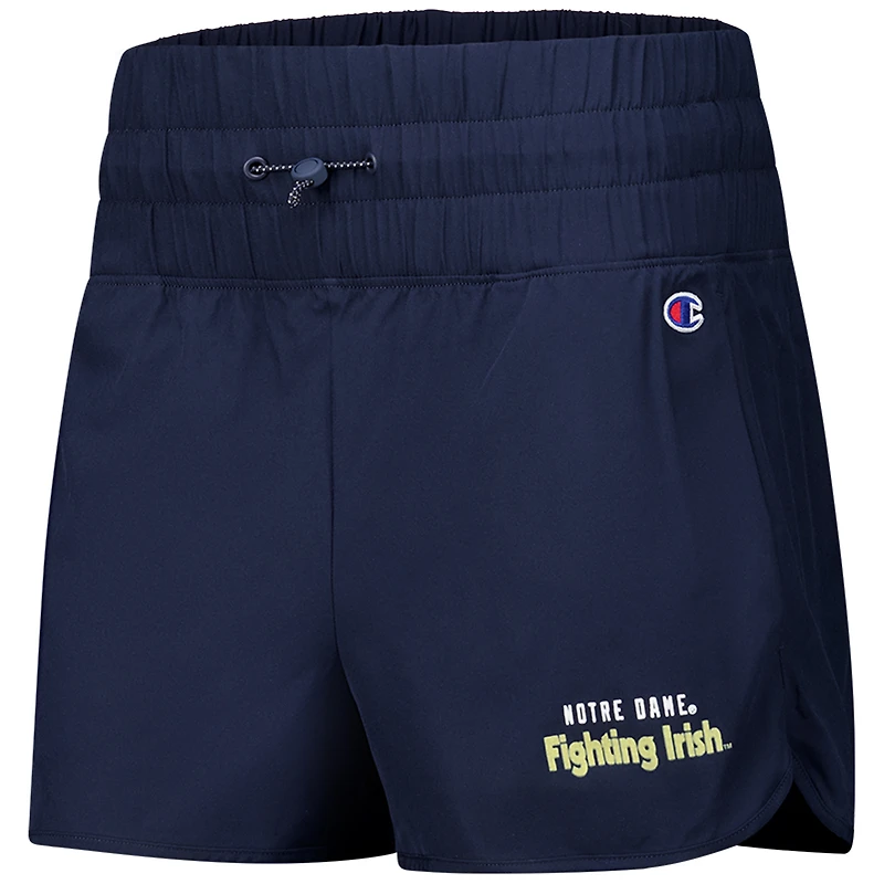 Women's Champion  Navy Notre Dame Fighting Irish Tailgate Her Woven Shorts
