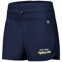 Women's Champion  Navy Notre Dame Fighting Irish Tailgate Her Woven Shorts