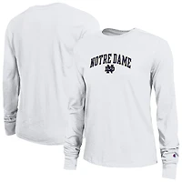 Women's Champion White Notre Dame Fighting Irish Arch Over Logo Long Sleeve T-Shirt