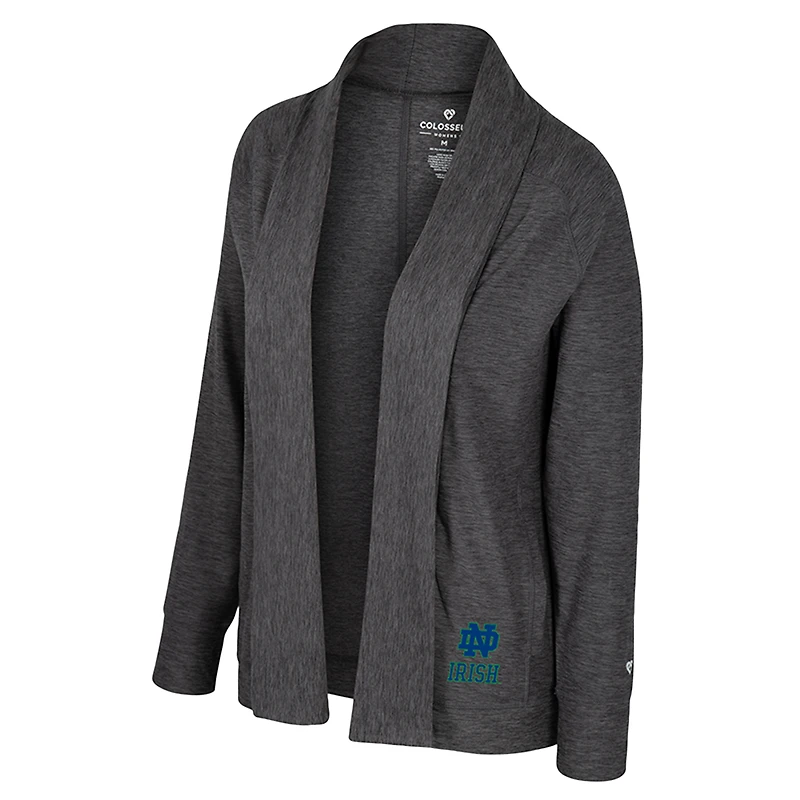Women's Colosseum  Charcoal Notre Dame Fighting Irish Dash Cardigan