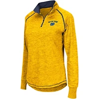 Haut à quart de zip Colosseum Gold Notre Dame Fighting Irish Bikram Raglan pour femmes