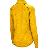 Haut à quart de zip Colosseum Gold Notre Dame Fighting Irish Bikram Raglan pour femmes