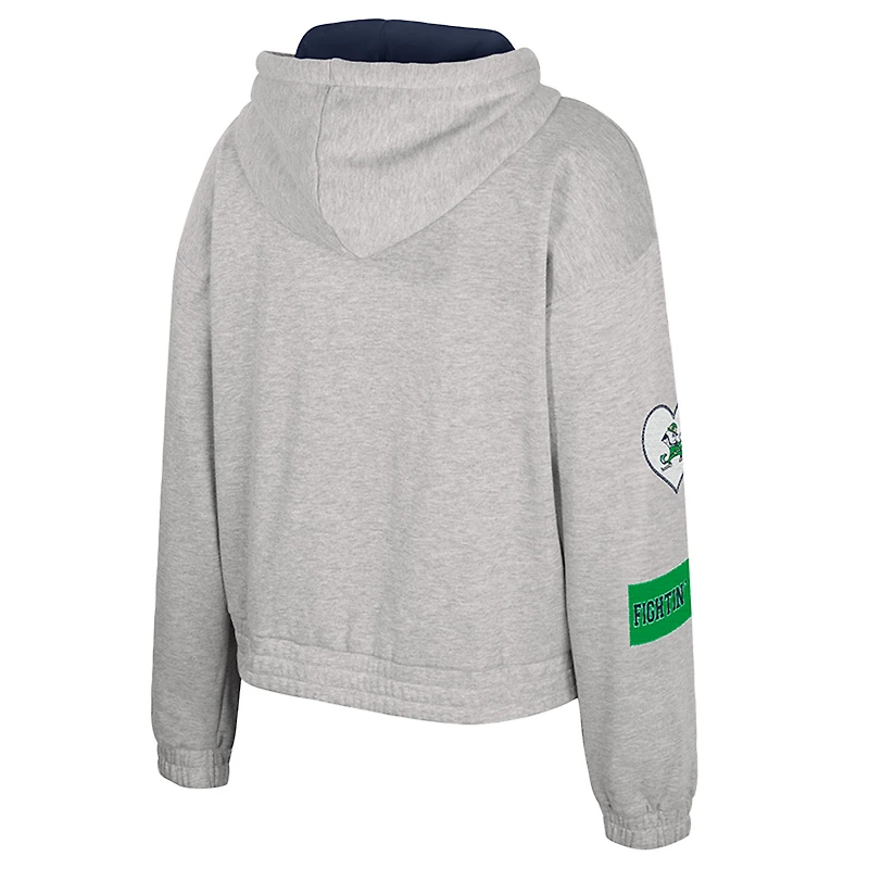 Women's Colosseum Gray Notre Dame Fighting Irish Alfie Full-Zip Hoodie Jacket