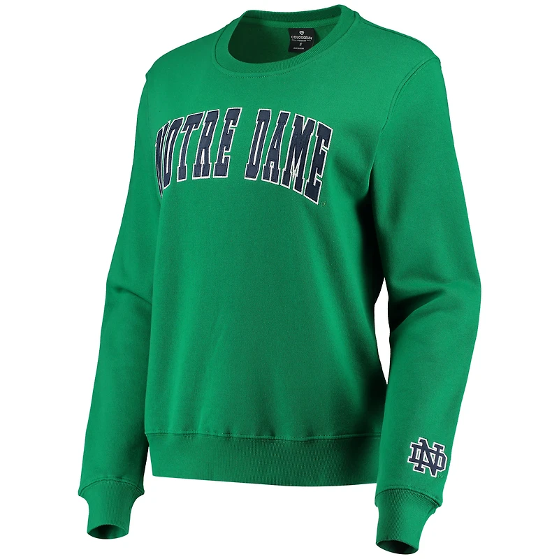 Sweat Colosseum Notre Dame Fighting Irish Campanile vert pour femme