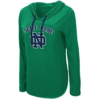 Colosseum Green Notre Dame Fighting Irish My Lover T-shirt à capuche léger manches longues pour femme
