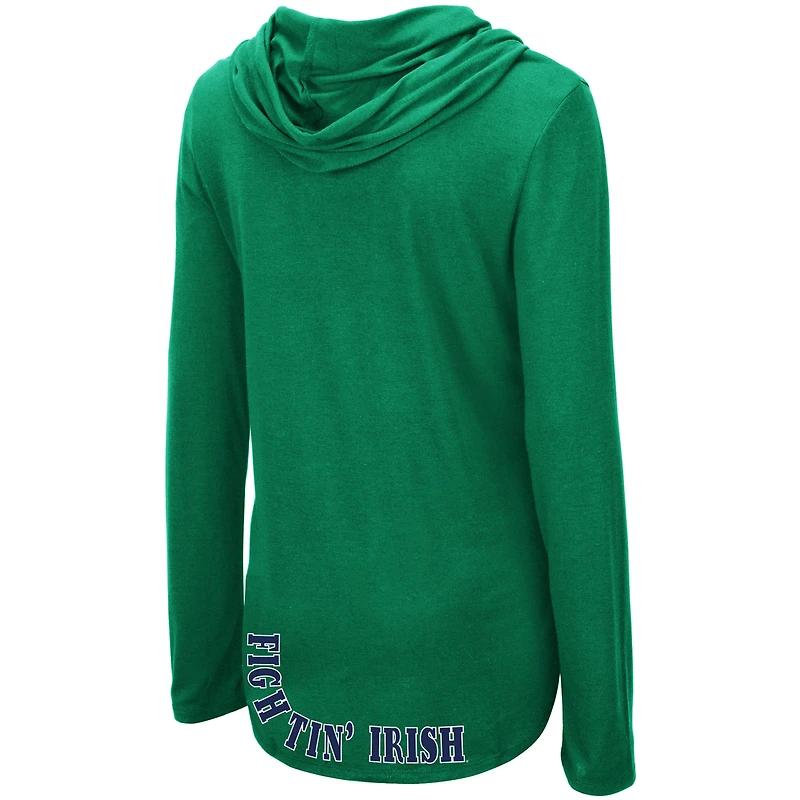 Colosseum Green Notre Dame Fighting Irish My Lover T-shirt à capuche léger manches longues pour femme