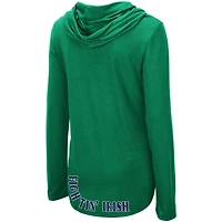 Colosseum Green Notre Dame Fighting Irish My Lover T-shirt à capuche léger manches longues pour femme