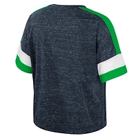 T-shirt à col rond et blocs de couleurs bleu marine Colosseum Notre Dame Fighting Irish pour femme