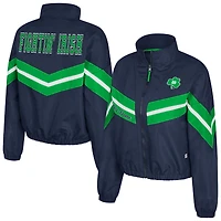 Women's Colosseum  Navy Notre Dame Fighting Irish Thin Ice Full-Zip Windbreaker