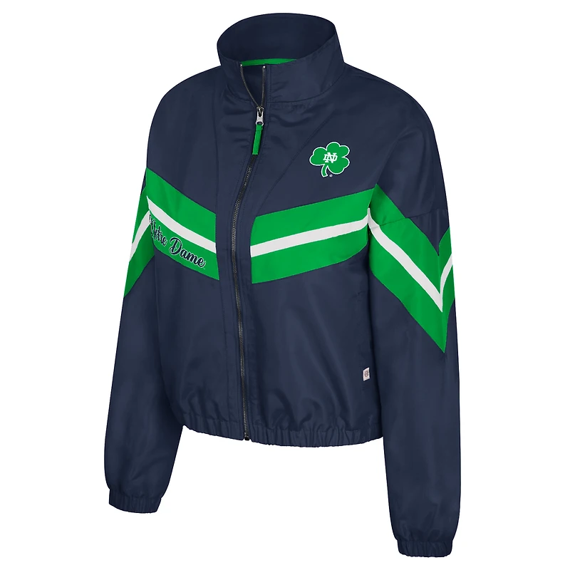 Coupe-vent zippé Thin Ice bleu marine Colosseum pour femme de Notre Dame Fighting Irish