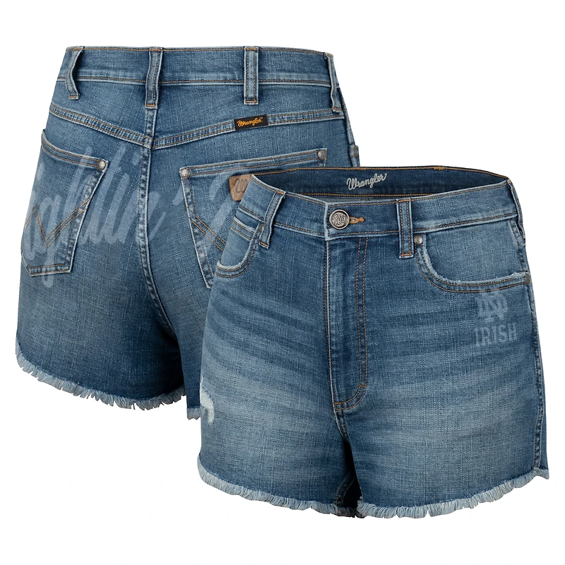 CO3 ND BLUE  WOMENS 23 WRANGLER RETRO HIGH RISE CUT OFF SHORT SHTLADMIS