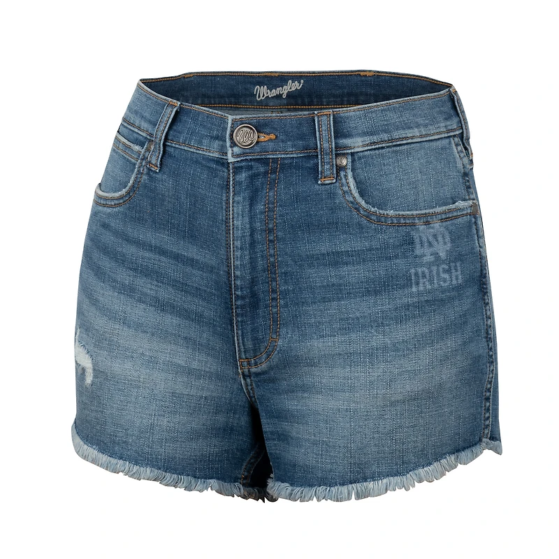 CO3 ND BLUE  WOMENS 23 WRANGLER RETRO HIGH RISE CUT OFF SHORT SHTLADMIS