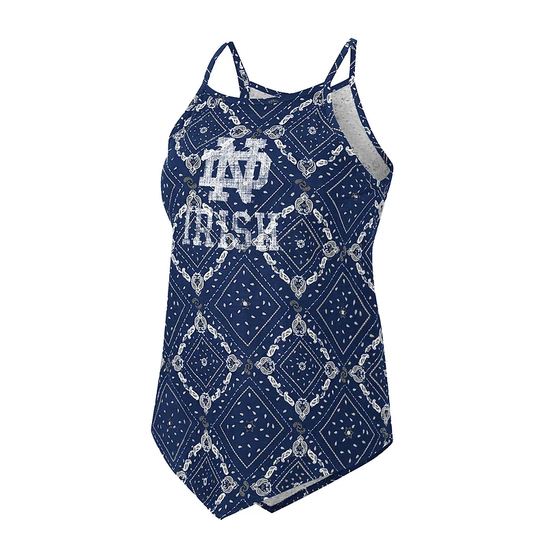 Women's Colosseum x Wrangler Navy Notre Dame Fighting Irish Bandana Tank Top