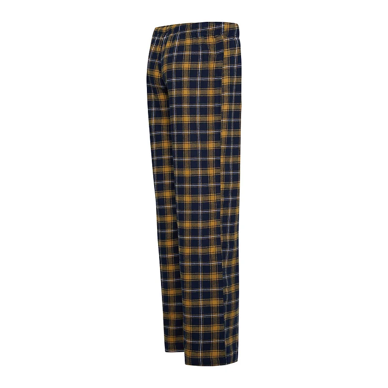 Ensemble de nuit Concepts Sport pour femmes, t-shirt et pantalon en flanelle, bleu marine/or, Notre Dame Fighting Irish Arctic