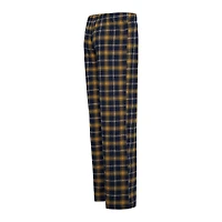 Ensemble de nuit Concepts Sport pour femmes, t-shirt et pantalon en flanelle, bleu marine/or, Notre Dame Fighting Irish Arctic