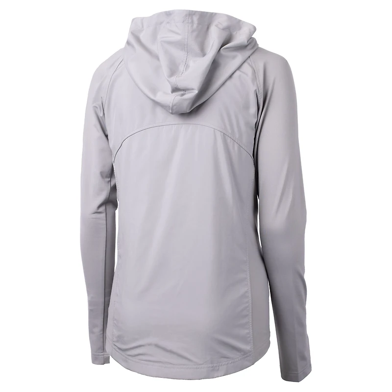Women's Cutter & Buck  Navy Notre Dame Fighting Irish Alumni Adapt Eco Knit Hybrid Recycled Full-Zip Hoodie