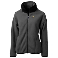 Women's Cutter & Buck  Gray Notre Dame Fighting Irish Alumni Cascade Eco Sherpa Full-Zip Fleece Jacket
