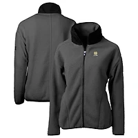 Women's Cutter & Buck  Gray Notre Dame Fighting Irish Alumni Cascade Eco Sherpa Full-Zip Fleece Jacket