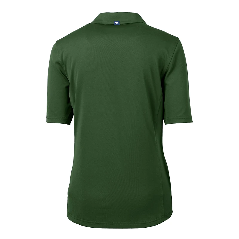 Women's Cutter & Buck Green Notre Dame Fighting Irish Play Like A Champion Today Virtue Eco Pique Recycled DryTec Polo