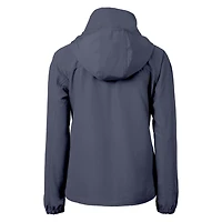 Veste zippée intégrale écologique recyclée pour femme Cutter & Buck bleu marine, en tissu Notre Dame Fighting Irish Alumni Charter
