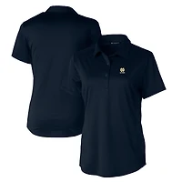Women's Cutter & Buck  Navy Notre Dame Fighting Irish Alumni DryTec Prospect Textured Stretch Polo