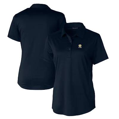 Women's Cutter & Buck  Navy Notre Dame Fighting Irish Alumni DryTec Prospect Textured Stretch Polo