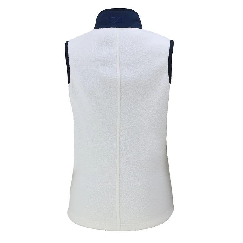 Gilet en polaire Sherpa écologique Cascade pour femme, coupeur et Buck, avoine, Fighting Irish de Notre Dame, jouez comme une championne aujourd'hui