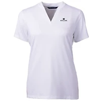 Women's Cutter & Buck White Notre Dame Fighting Irish Forge Blade V-Neck Top