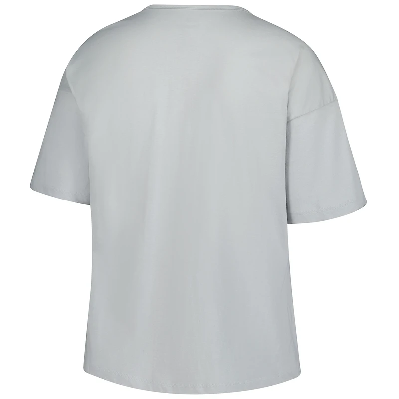 Women's Fanatics Gray Notre Dame Fighting Irish Plus Winning Gear Notch Neck T-Shirt