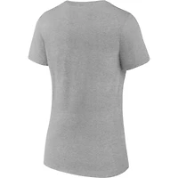 Women's Fanatics Heather Gray Notre Dame Fighting Irish Campus V-Neck T-Shirt