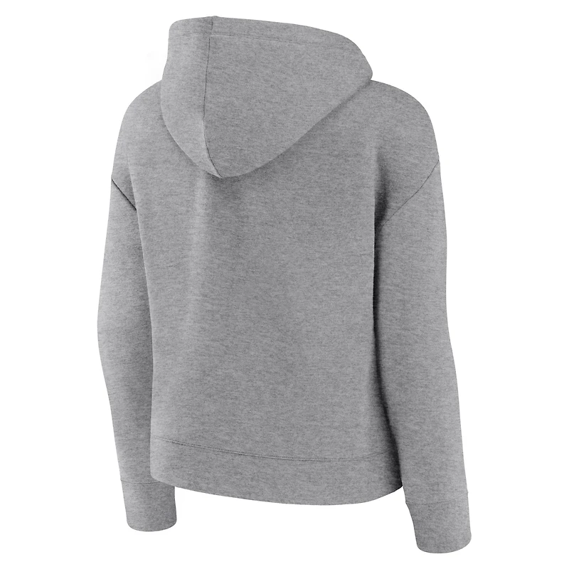 Women's Fanatics Heather Gray Notre Dame Fighting Irish Script Favorite Pullover Hoodie