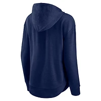 Sweat à capuche manches longues Fanatics Heather Navy Notre Dame Fighting Irish Tailsweep pour femme