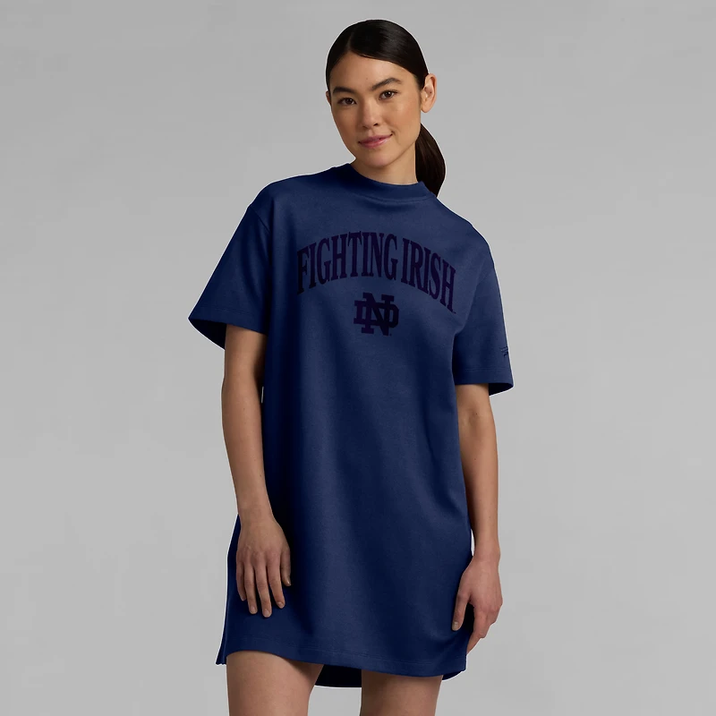 Women's Fanatics  Navy Notre Dame Fighting Irish Elements Go Tri-Blend T-Shirt Dress