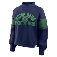 Sweat-shirt surdimensionné bleu marine pour femme, motif Notre Dame Fighting Irish, Hometown Premium, avec raglan