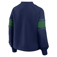 Sweat-shirt surdimensionné bleu marine pour femme, motif Notre Dame Fighting Irish, Hometown Premium, avec raglan
