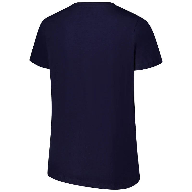 T-shirt à col rond slim taille plus pour femme Fanatics Navy Notre Dame Fighting Irish