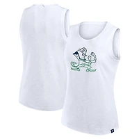 Women's Fanatics White Notre Dame Fighting Irish Activate Slub Tank Top