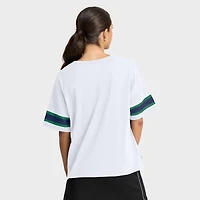 T-shirt blanc premium pour femme avec inscription « Notre Dame Fighting Irish Hometown »