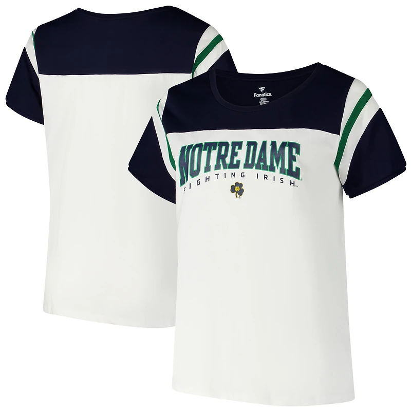 Women's Fanatics White Notre Dame Fighting Irish Plus Winning Gear T-Shirt