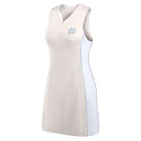 Fanatics pour femmes - Robe blanche à demi-zip Notre Dame Fighting Irish Studio Boost Athletic