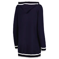 Gameday Couture pour femme Bleu marine Notre Dame Fighting Irish One More Round Tri-Blend Cardigan rayé