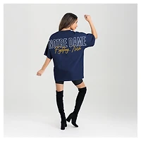 T-shirt oversize bleu marine Gameday Couture pour femme, motif Fighting Irish de Notre Dame, « Back at Ya »