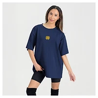 T-shirt oversize bleu marine Gameday Couture pour femme, motif Fighting Irish de Notre Dame, « Back at Ya »