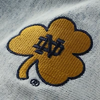 Veste en jean boutonnée courte délavée Notre Dame Fighting Irish pour femme Hype and Vice Denim