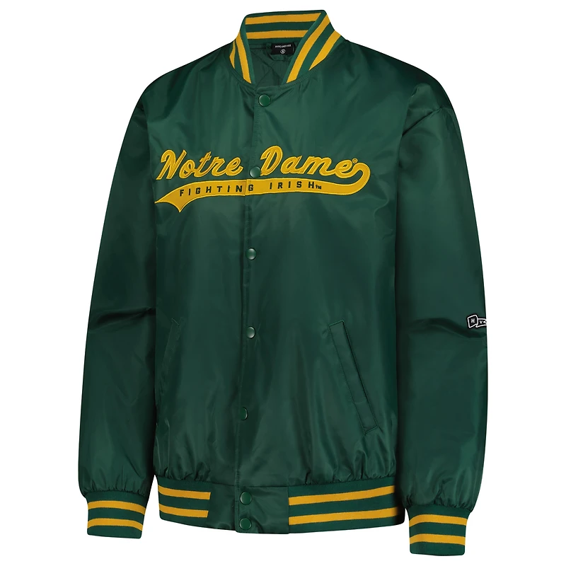Veste à boutons-pression intégrale A-Game Varsity de Notre Dame Fighting Irish pour femme la collection Hype and Vice Navy