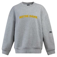 Sweat-shirt à capuche Heather Gray pour femme de Notre Dame Fighting Irish Offside