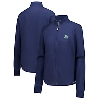 Women's johnnie-O Navy Notre Dame Fighting Irish Tomi Full-Zip Tri-Blend Jacket