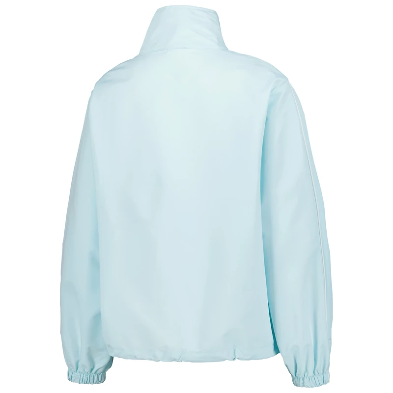 Veste de pluie Lusso Notre Dame Fighting Irish Parker avec quart zip pour femme, bleu clair